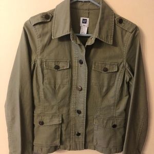 GAP women's  jeans jacket in sage green size small